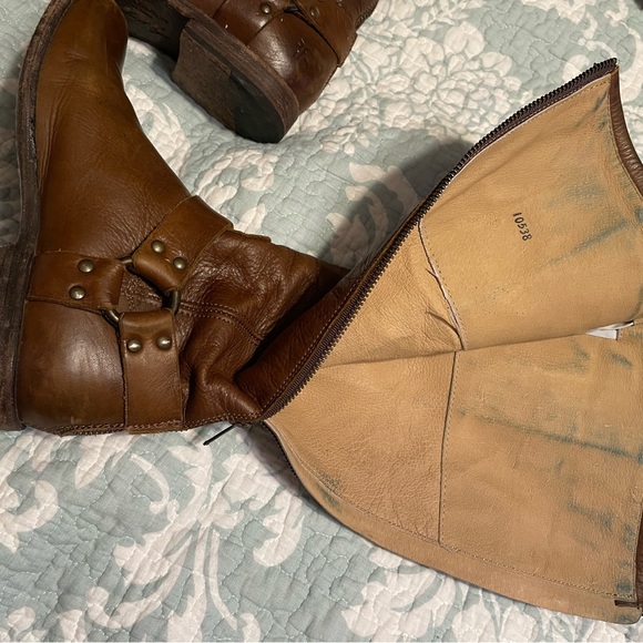 Womens Frye Phillip harness brown boot - Picture 5 of 6